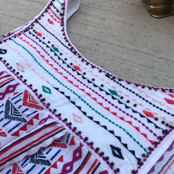 2/$15 - Red Camel Embroid. Beaded Tulip Back Tank - Picture 3 of 5